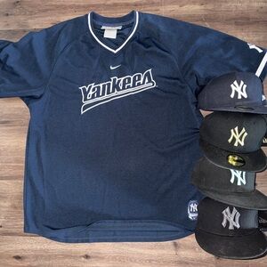 Nike Yankees Navy Blue V-Neck Jersey